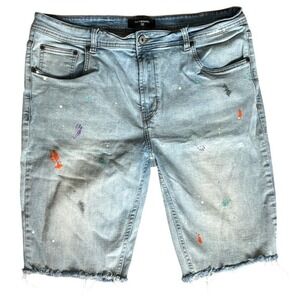 Serenade Men's Jean Shorts Sz 40 Paint Splatter Streetwear Gorpcore